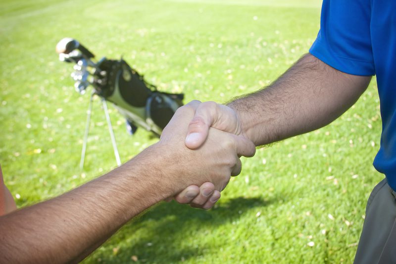 Golf handshake